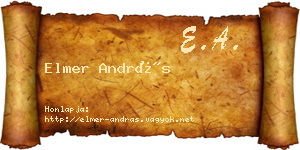 Elmer András névjegykártya